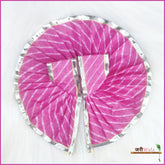 Cotton Chunri Lace Work Magenta Poshak